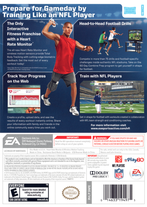 
EA Sports Active: NFL Training Camp | Wii | back cover 1