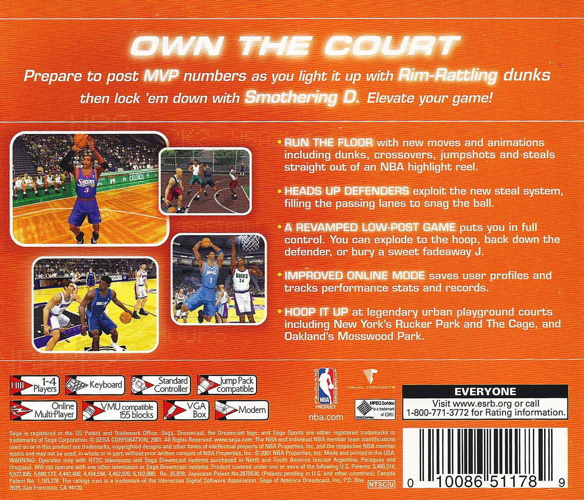 
NBA 2K2 | Dreamcast | back cover 1