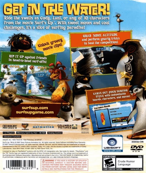 
Surf's Up | PlayStation 2 | back cover 1