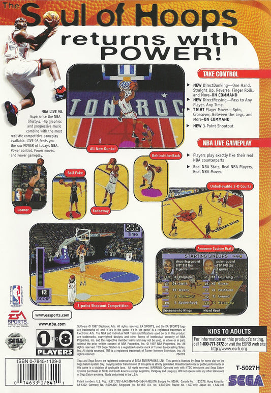 
NBA Live 98 | Saturn | back cover 1