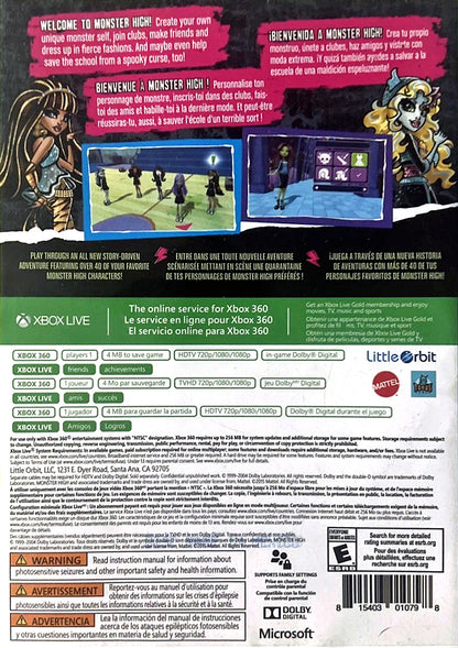 
Monster High: New Ghoul in School | Xbox 360 | back cover 1 | Region: North America | Source: LaunchBox