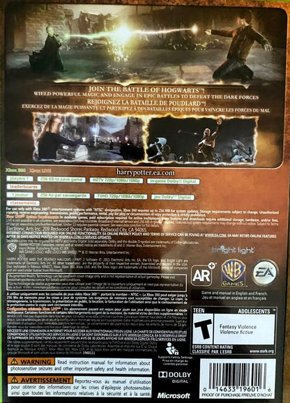 
Harry Potter and the Deathly Hallows: Part 2 | Xbox 360 | back cover 1