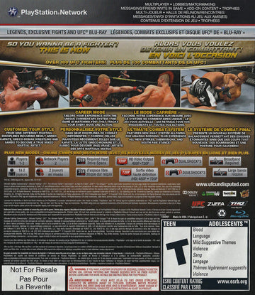 
UFC Undisputed 2010 | PlayStation 3 | back cover 1