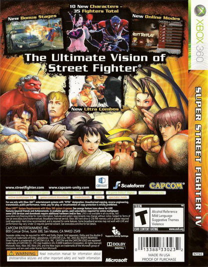 
Super Street Fighter IV | Xbox 360 | back cover 1
