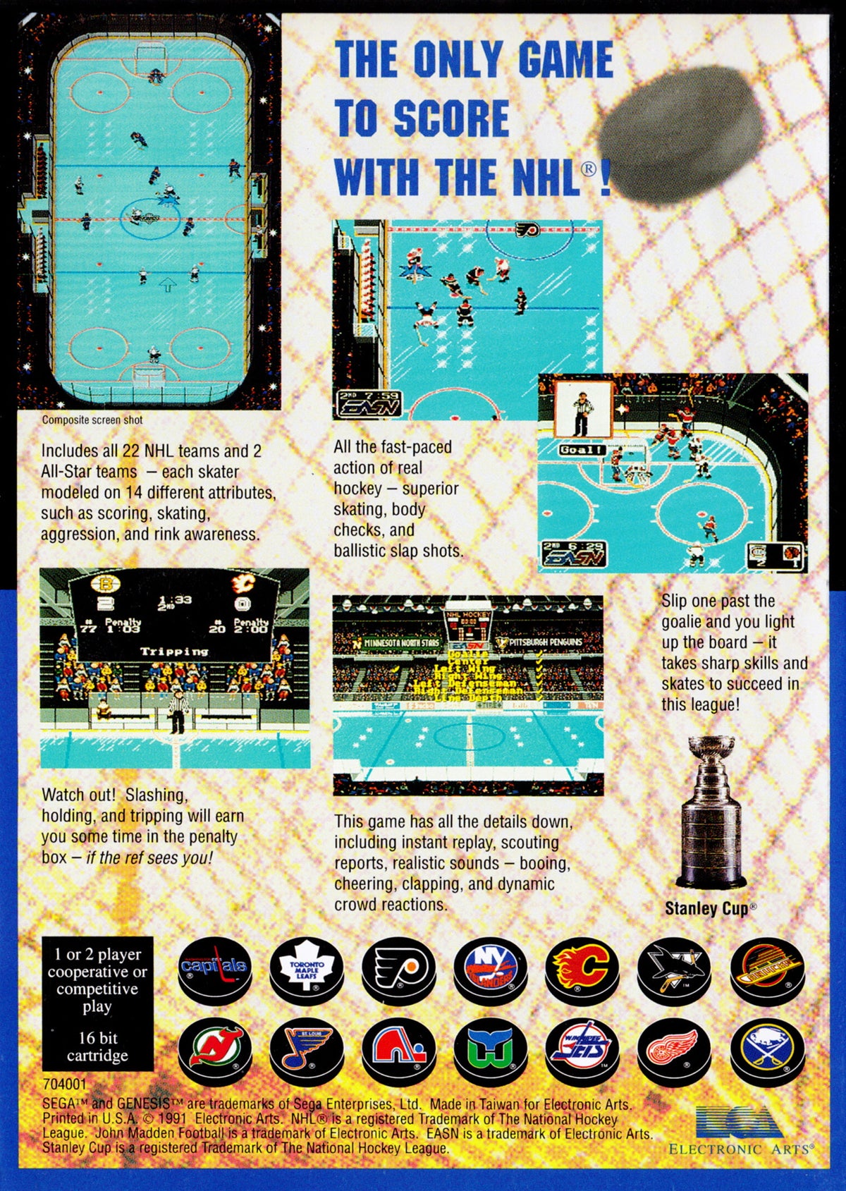 
NHL Hockey | Genesis | back cover 1