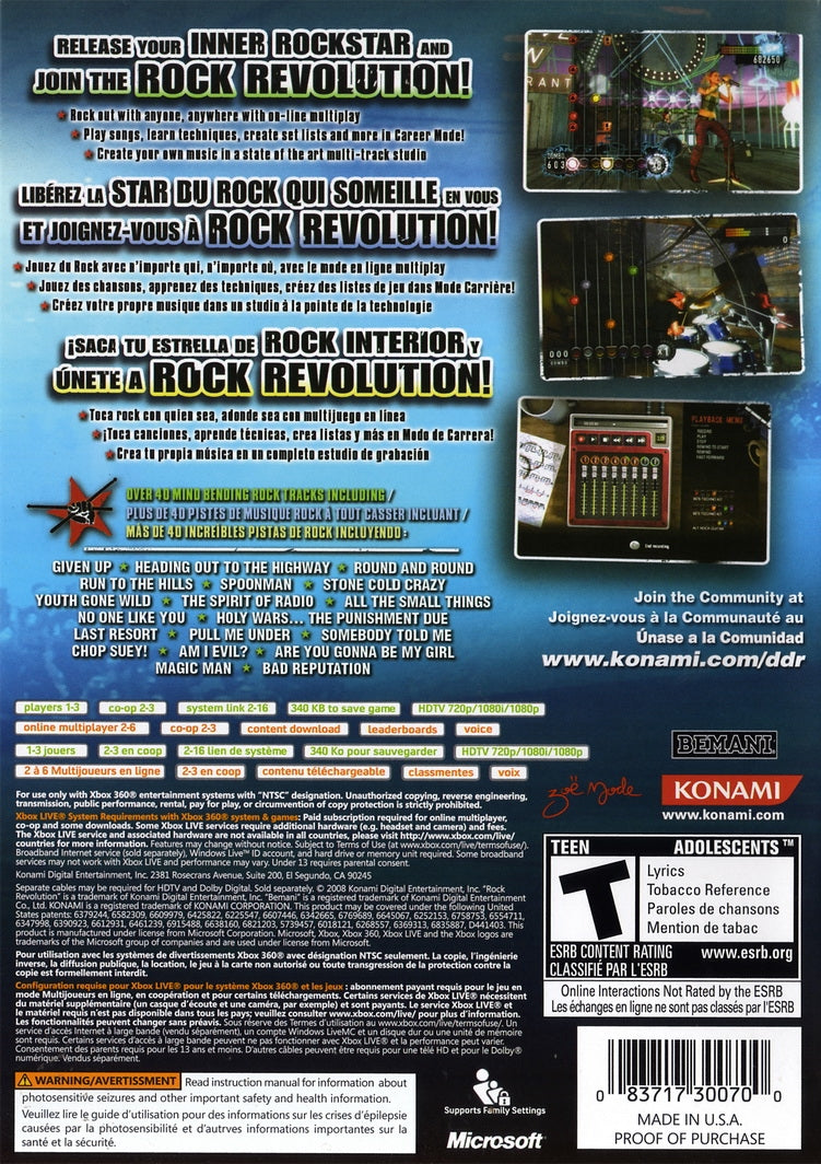 
Rock Revolution | Xbox 360 | back cover 1