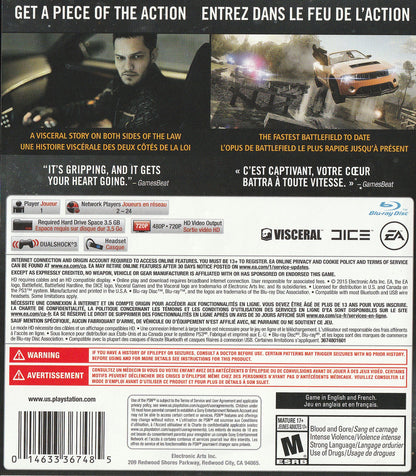 
Battlefield: Hardline | PlayStation 3 | back cover 1