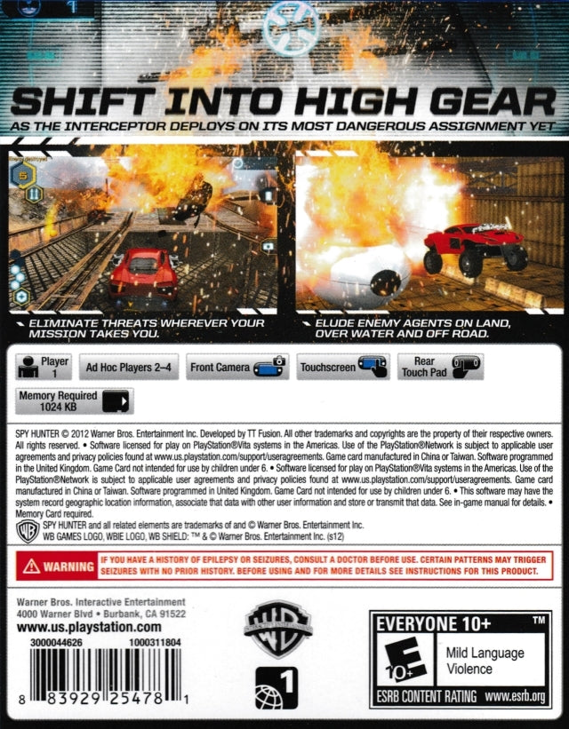 
Spy Hunter | Game Boy Advance | back cover 1