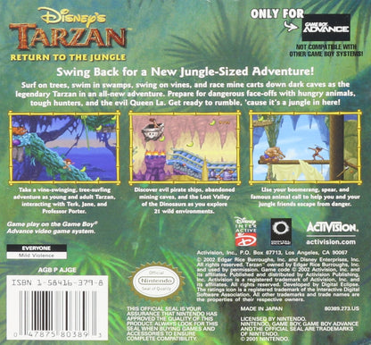
Disney's Tarzan: Return to the Jungle | Game Boy Advance | back cover 1