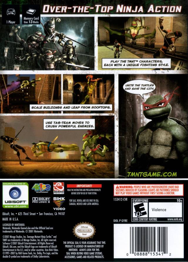
TMNT | GameCube | back cover 1