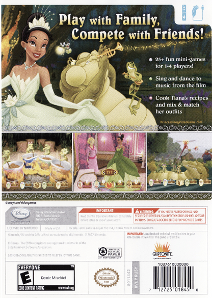 
The Princess and the Frog | Wii | back cover 1