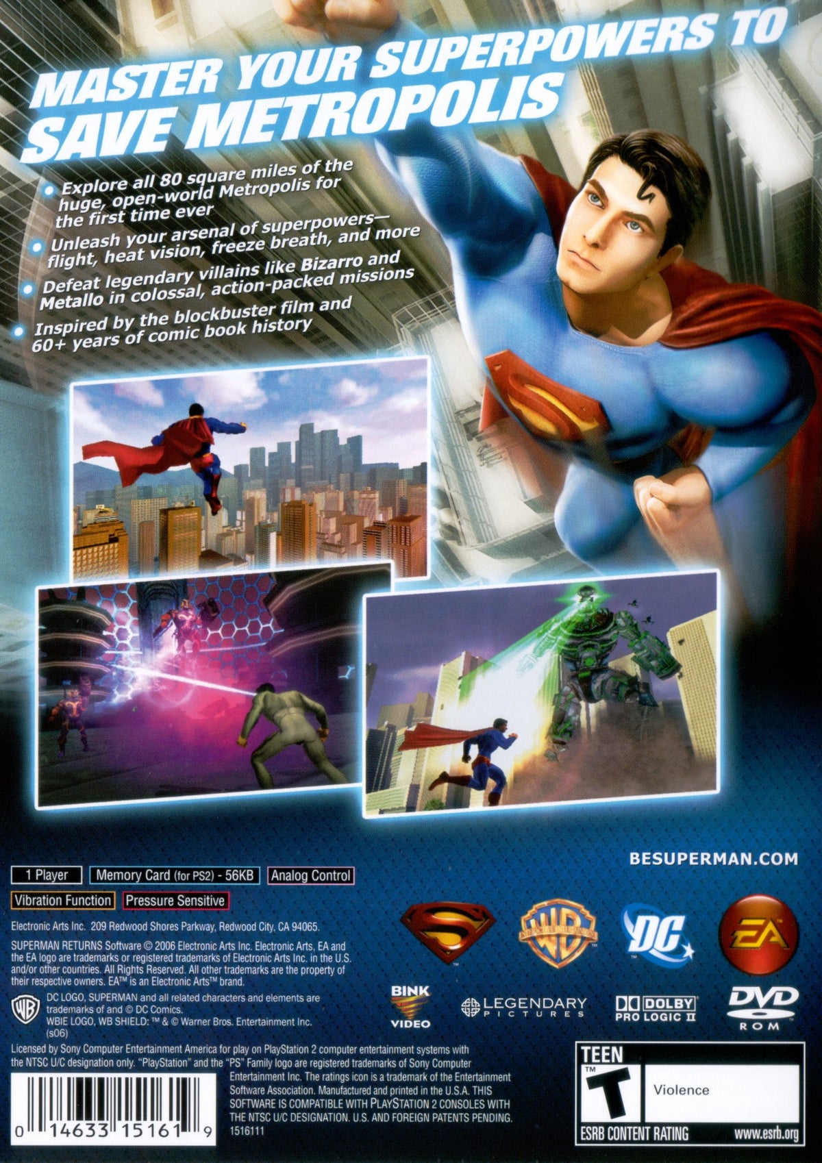 
Superman Returns | PlayStation 2 | back cover 1