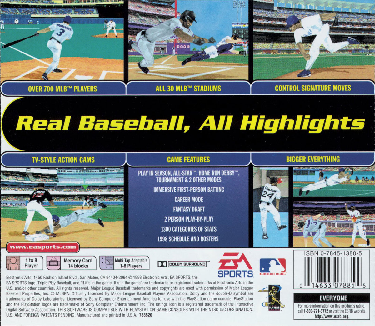 
Triple Play '99 | PlayStation | back cover 1