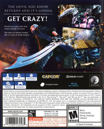 
Devil May Cry 5 | PlayStation 4 | back cover 1