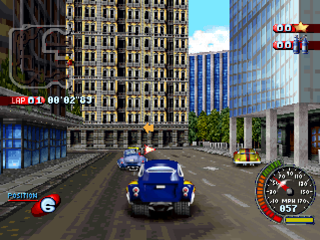 Wreckin Crew: Drive Dangerously | PlayStation | gameplay screenshot 2 | Region: North America | Source: LaunchBox