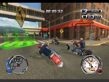
American Chopper 2: Full Throttle | PlayStation 2 | gameplay screenshot 1 | Region: North America | Source: LaunchBox