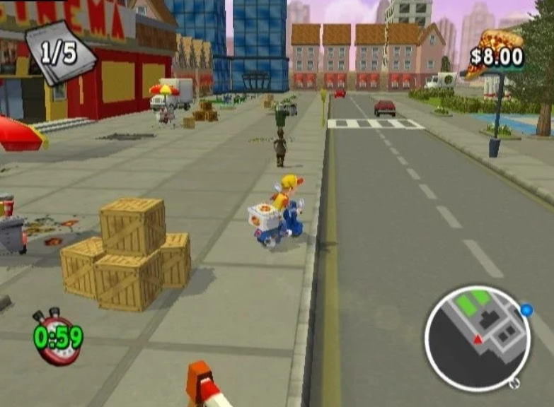 
Pizza Delivery Boy | Wii | gameplay screenshot 2