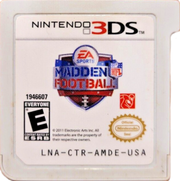 
Madden NFL Football | Nintendo 3DS | game disc/cartridge 1