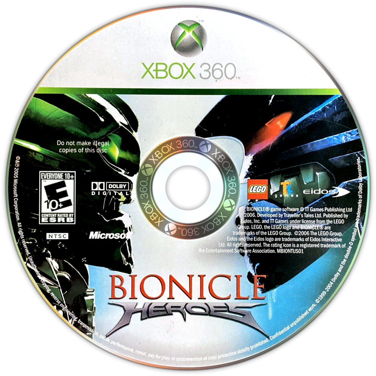 Bionicle Heroes | Xbox 360 | game disc/cartridge 1