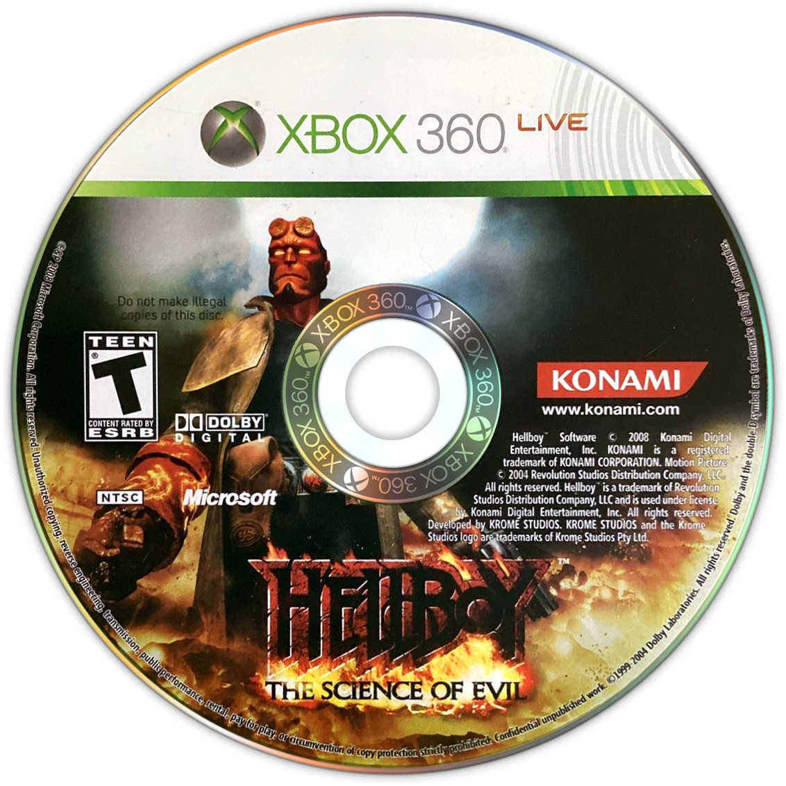 
Hellboy: The Science of Evil | Xbox 360 | game disc/cartridge 1