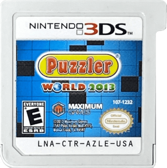 
Puzzler World 2013 | Nintendo 3DS | game disc/cartridge 1 | Region: North America | Source: LaunchBox