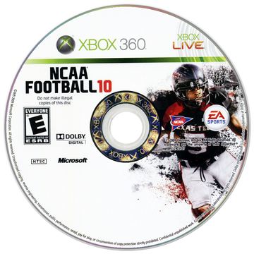 
NCAA Football 10 | Xbox 360 | game disc/cartridge 1 | Region: North America | Source: LaunchBox