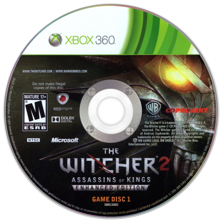 The Witcher 2: Assassins of Kings (Enhanced Edition) | Xbox 360 | game disc/cartridge 1