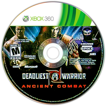 
Deadliest Warrior: Ancient Combat | Xbox 360 | game disc/cartridge 1 | Region: North America | Source: LaunchBox