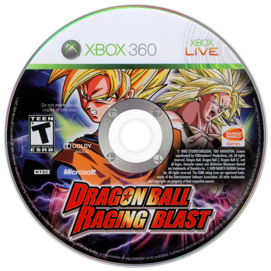 Dragon Ball: Raging Blast | Xbox 360 | game disc/cartridge 1