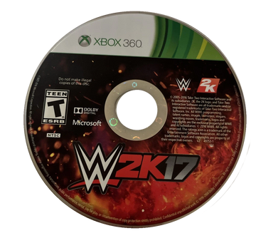 
WWE 2K17 | Xbox 360 | game disc/cartridge 1 | Region: North America | Source: LaunchBox