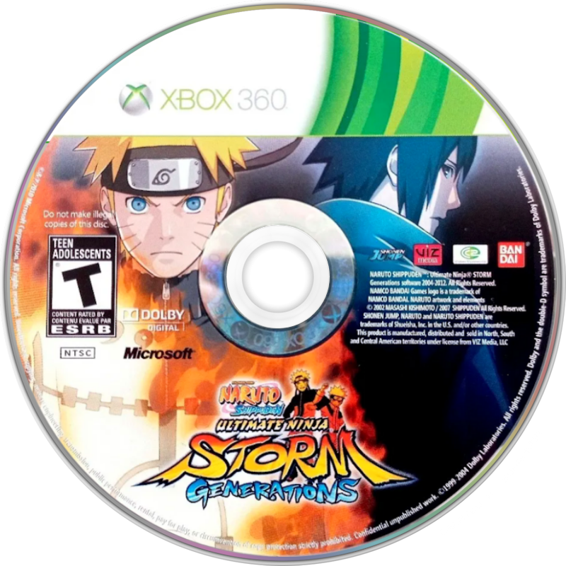 
Naruto Shippuden: Ultimate Ninja Storm Generations | Xbox 360 | game disc/cartridge 1