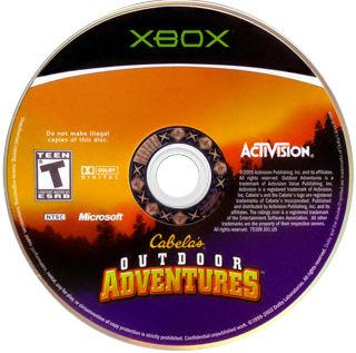 Cabela's Outdoor Adventures | Xbox | game disc/cartridge 1