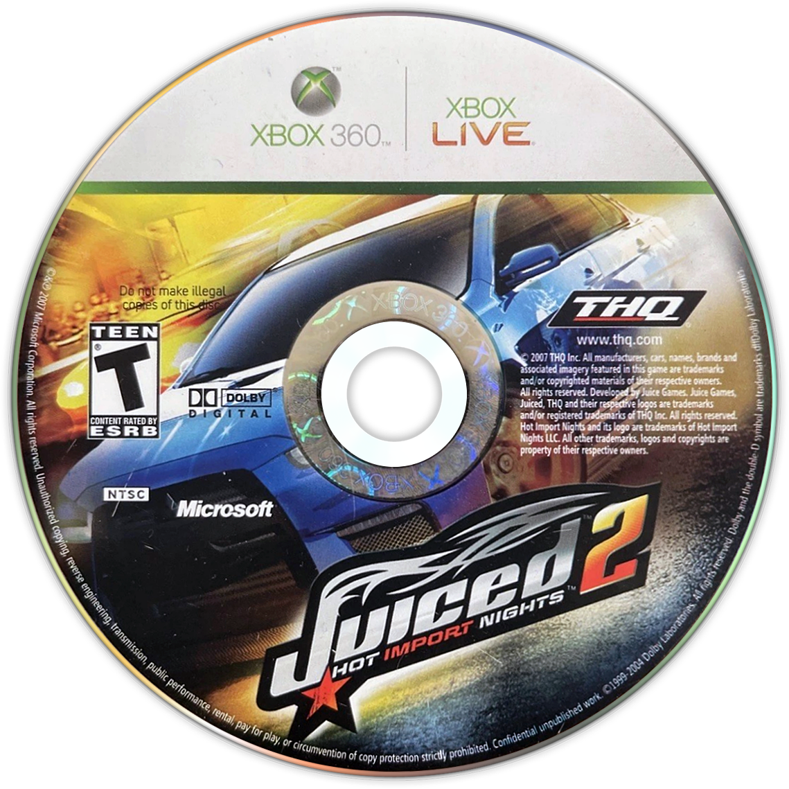
Juiced 2: Hot Import Nights | Xbox 360 | game disc/cartridge 1 | Region: North America | Source: LaunchBox