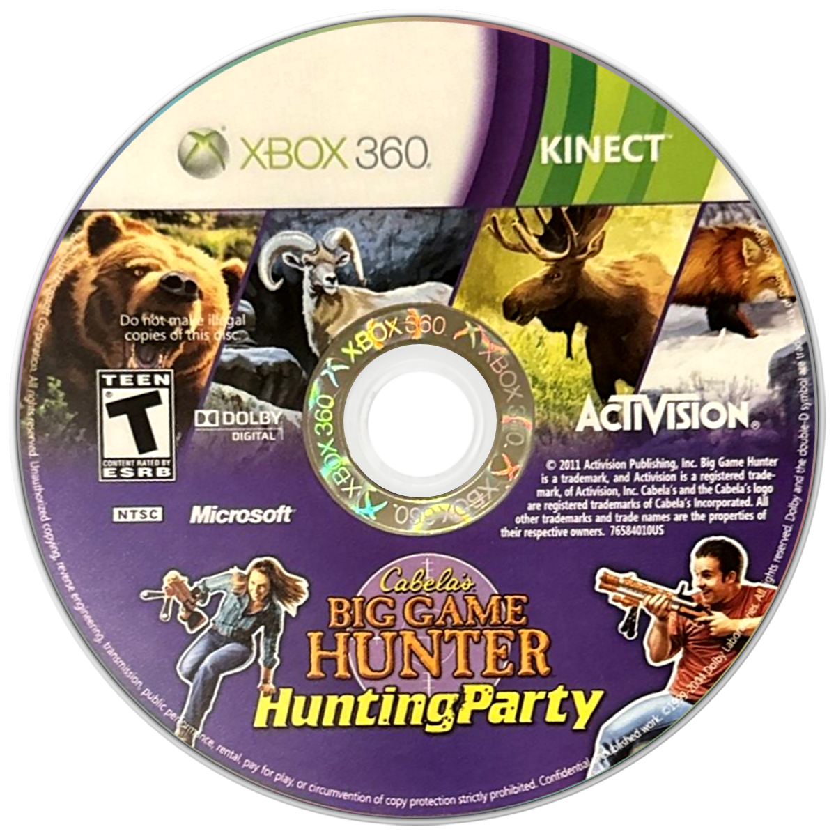 Cabela's Big Game Hunter: Hunting Party | Xbox 360 | game disc/cartridge 1