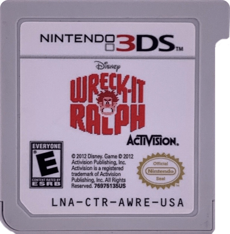 
Wreck-It Ralph | Nintendo 3DS | game disc/cartridge 1 | Region: North America | Source: LaunchBox