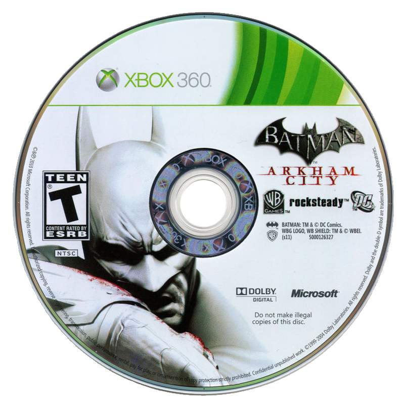 Batman: Arkham City | Xbox 360 | game disc/cartridge 1 | Region: North America | Source: LaunchBox
