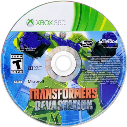 
Transformers: Devastation | Xbox 360 | game disc/cartridge 1 | Region: North America | Source: LaunchBox