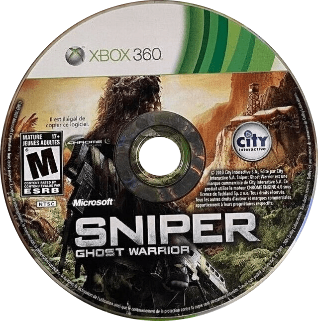 Sniper: Ghost Warrior | Xbox 360 | game disc/cartridge 1 | Region: North America | Source: LaunchBox