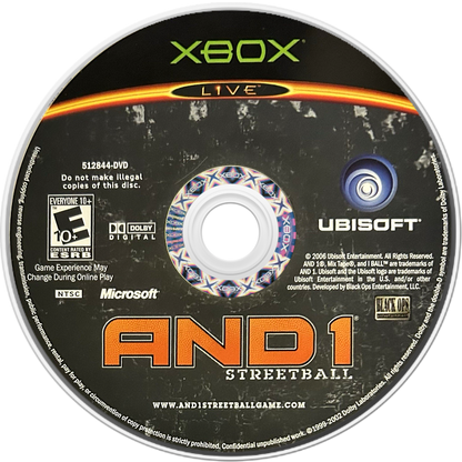 
AND 1 Streetball | Xbox | game disc/cartridge 1 | Region: North America | Source: LaunchBox
