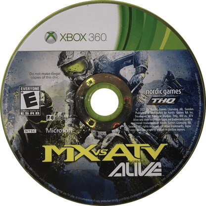 
MX vs. ATV Alive | Xbox 360 | game disc/cartridge 1 | Region: North America | Source: LaunchBox