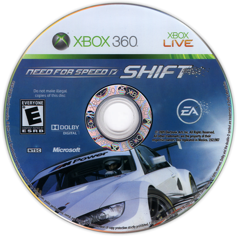 Need for Speed: Shift | Xbox 360 | game disc/cartridge 1 | Region: North America | Source: LaunchBox