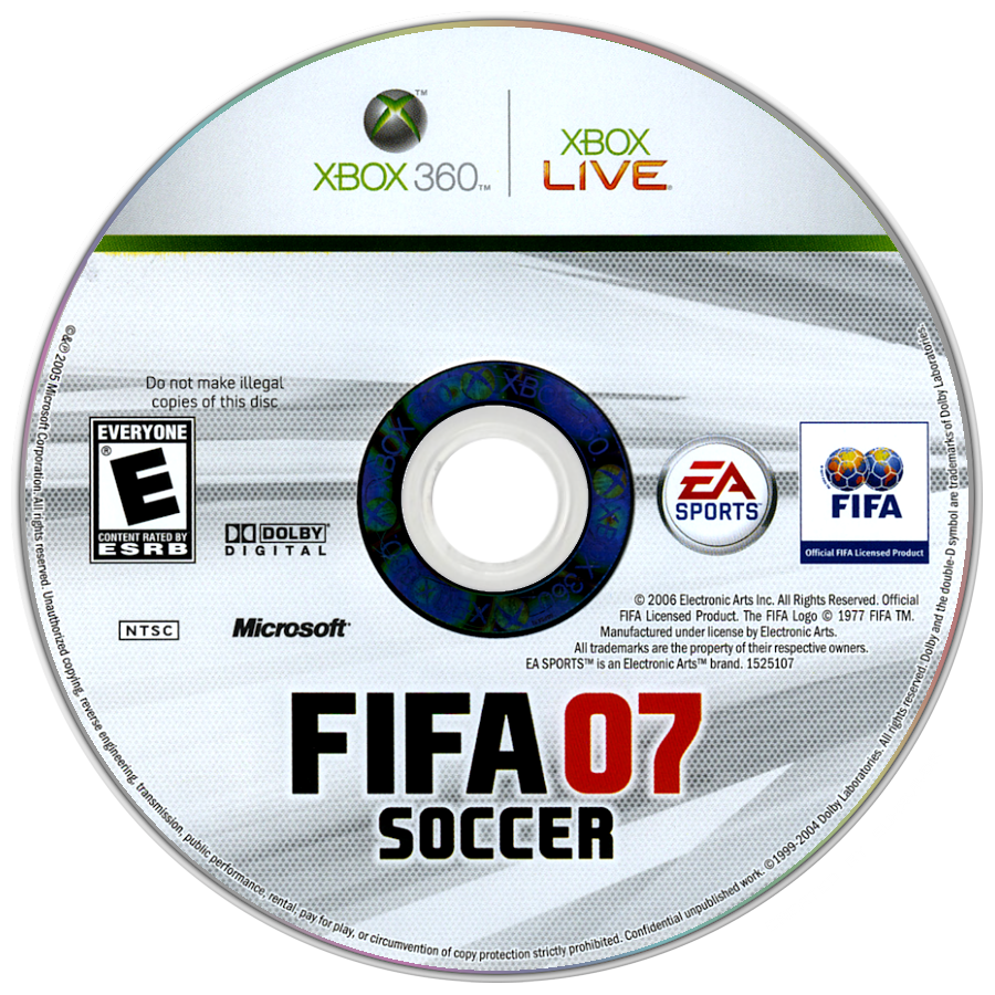 
FIFA Soccer 07 | Xbox 360 | game disc/cartridge 1