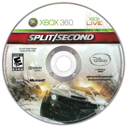 
Split/Second | Xbox 360 | game disc/cartridge 1