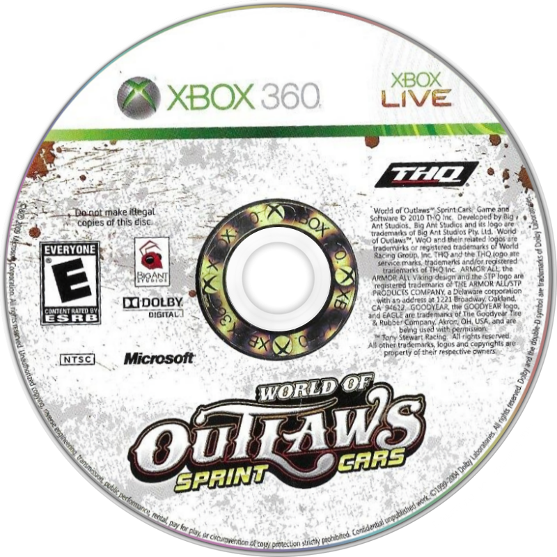 
World of Outlaws: Sprint Cars | Xbox 360 | game disc/cartridge 1