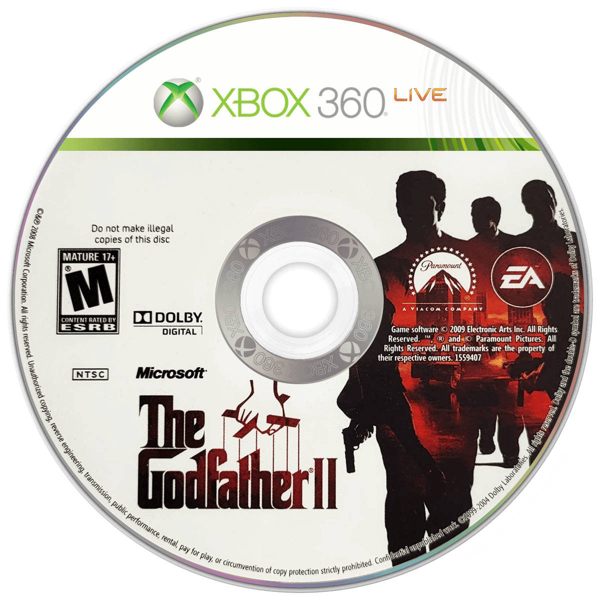 
The Godfather II | Xbox 360 | game disc/cartridge 1