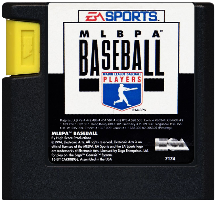 MLBPA Baseball | Genesis | game disc/cartridge 1