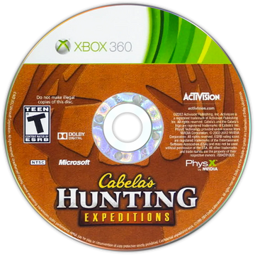 
Cabela's Hunting Expeditions | Xbox 360 | game disc/cartridge 1 | Region: North America | Source: LaunchBox