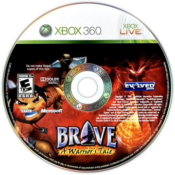 
Brave: A Warrior's Tale | Xbox 360 | game disc/cartridge 1 | Region: North America | Source: LaunchBox