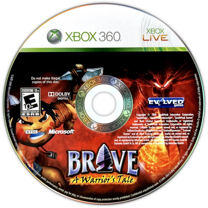 
Brave: A Warrior's Tale | Xbox 360 | game disc/cartridge 1 | Region: North America | Source: LaunchBox