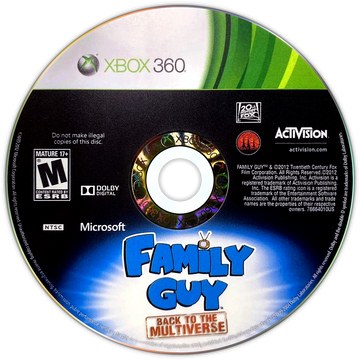 
Family Guy: Back to the Multiverse | Xbox 360 | game disc/cartridge 1